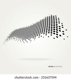 Vector halftone dots abstract background. Design template