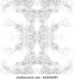 Vector halftone dots abstract business grey background
