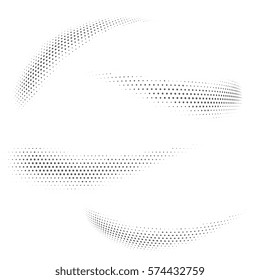 Vector halftone dots. Abstract dotted vector background. Set