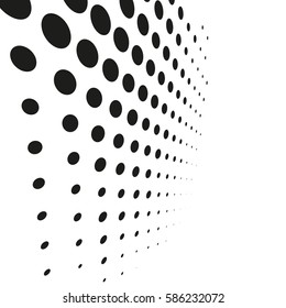 Vector halftone dots. Abstract dotted background.