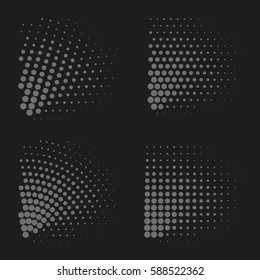 Vector halftone dots. Abstract dotted background.