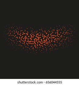 Vector halftone dots. Abstract dotted background.Chaotic mosaic backdrop