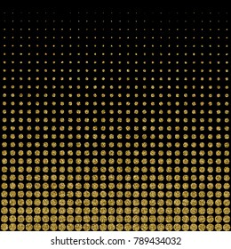 Vector halftone dots. Abstract dotted background.  Vector illustration consists of circles. Dotted gradient design for your business. Creative geometric background in halftone style with colored spots