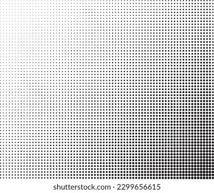 Vector halftone dots background. Black and white comic pattern. Vintage Halftone Background. Fade Distressed Overlay. Modern Texture. Abstract Pattern. Vector illustration