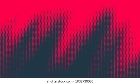 Vector halftone dots background. Colorful comic pattern. Wavy dotted texture.