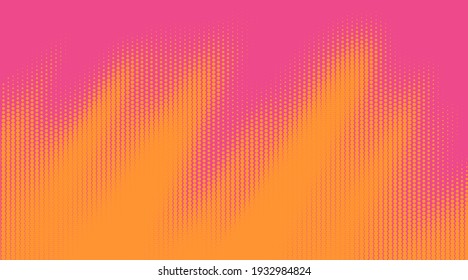 Vector halftone dots background. Colorful comic pattern. Wavy dotted texture.