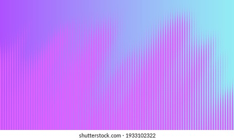 Fondo de puntos de semitono vectorial. Patrón de rayas coloridas. Textura punteada ondulada.