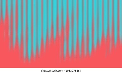 Vector halftone dots background. Colorful striped pattern. Wavy dotted texture.