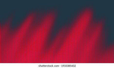 Fondo de puntos de semitono vectorial. Patrón de rayas coloridas. Textura punteada ondulada.