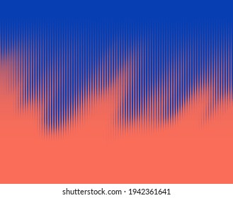 Vector halftone dots background. Colorful striped pattern. Wavy dotted texture.