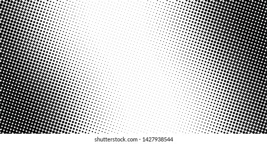 Vector Halftone Dots Background, Fading Dot Effect