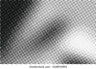 Vector halftone dots background, fading dot effect
