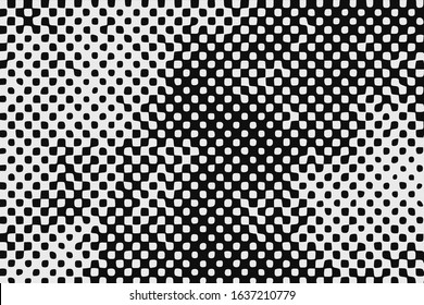 Vector halftone dots background, fading dot effect
