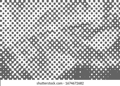 Vector halftone dots background, fading dot effect. Grunge style.
