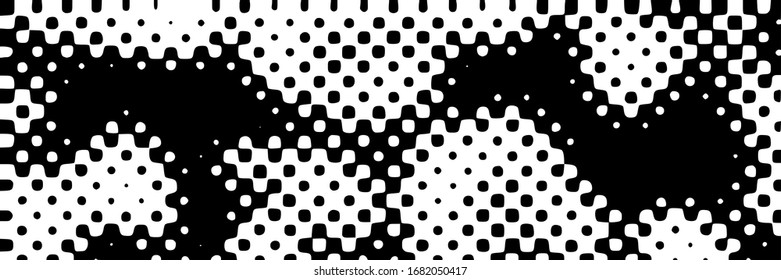 Vector halftone dots background, fading dot effect. Grunge style, banner.