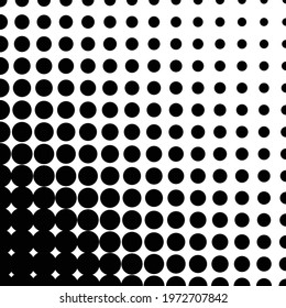 Vector halftone dots background, fading dot effect