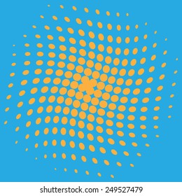 Vector halftone dots background, illustration outbox 