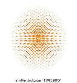 Vector halftone dots. Black dots on a white background.