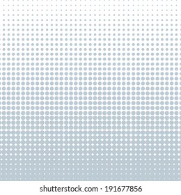 Vector halftone dots. Black dots on white background.