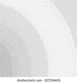 Vector halftone dots. Black dots on white background.