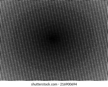 Vector halftone dots. Black dots on white background.