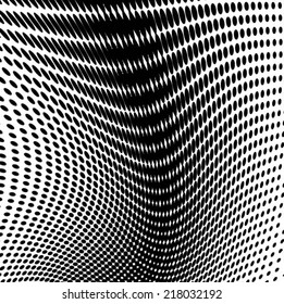 Vector halftone dots. Black dots on white background.