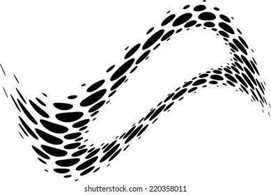 Vector halftone dots. Black dots on white background.