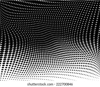 Vector halftone dots. Black dots on white background.