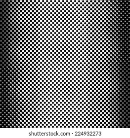 Vector halftone dots. Black dots on white background.
