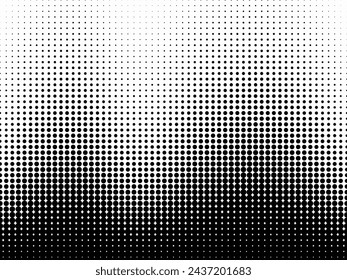 Vector de puntos de semitonos. Puntos negros sobre fondo blanco