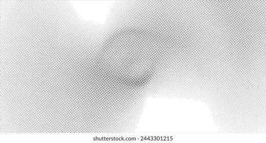 Vector halftone dots. Black dots on white background.
