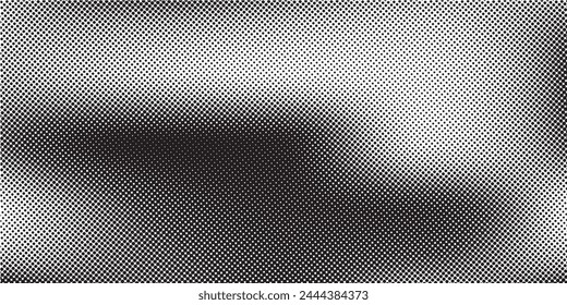 Vector halftone dots. Black dots on white background.
