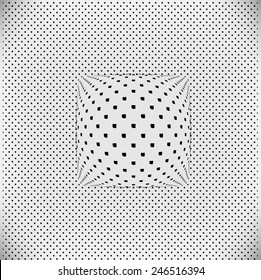 Vector halftone dots. Black dots on white background.