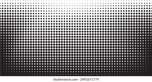 Puntos de semitonos de Vector. Puntos negros sobre fondo blanco