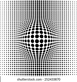 Vector halftone dots. Black dots on white background. Vector illustration.