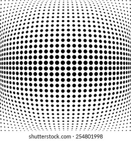 Vector halftone dots. Black dots on white background.