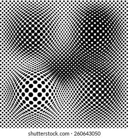 Vector halftone dots. Black dots on white background. Vector illustration.