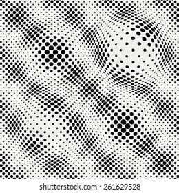 Vector halftone dots. Black dots on white background. Vector illustration.