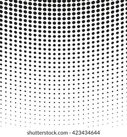 Vector halftone dots. Black dots on white background. Halftone effect vector background