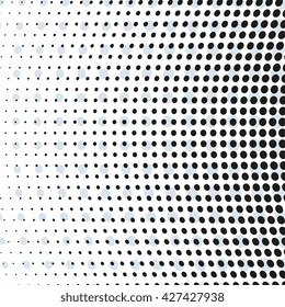 Vector halftone dots. Black dots on white background. Halftone effect vector background
