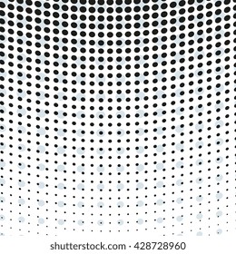 Vector halftone dots. Black dots on white background. Halftone effect vector background