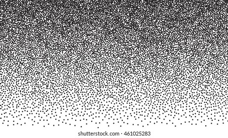 Vector halftone dots. Black dots on white background