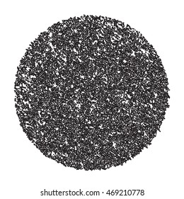 Vector halftone dots. Black dots on white background.