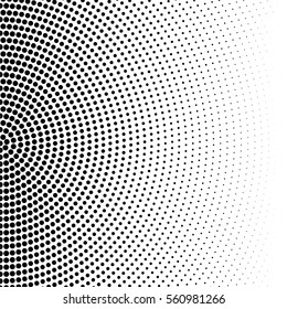 Vector Halftone Dots. Black Dots On White Background.