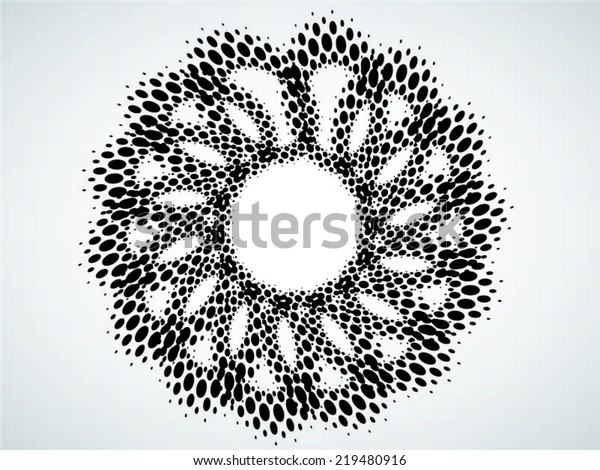 Vector\
halftone dots. Black dots on white\
background.