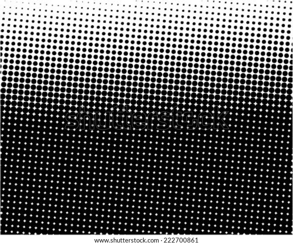 Vector\
halftone dots. Black dots on white\
background.