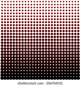 Vector Halftone Dots. Black And Red Dots Background.