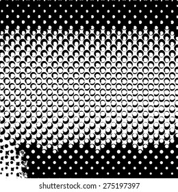 Vector halftone dots, Black and white 