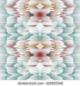 Vector halftone dots. Color dots on white background. Vector illustration.