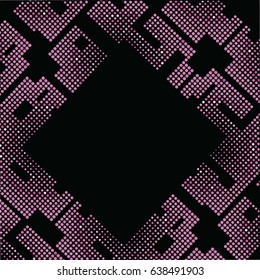 Vector halftone dots. Color dots on white background. Vector illustration.